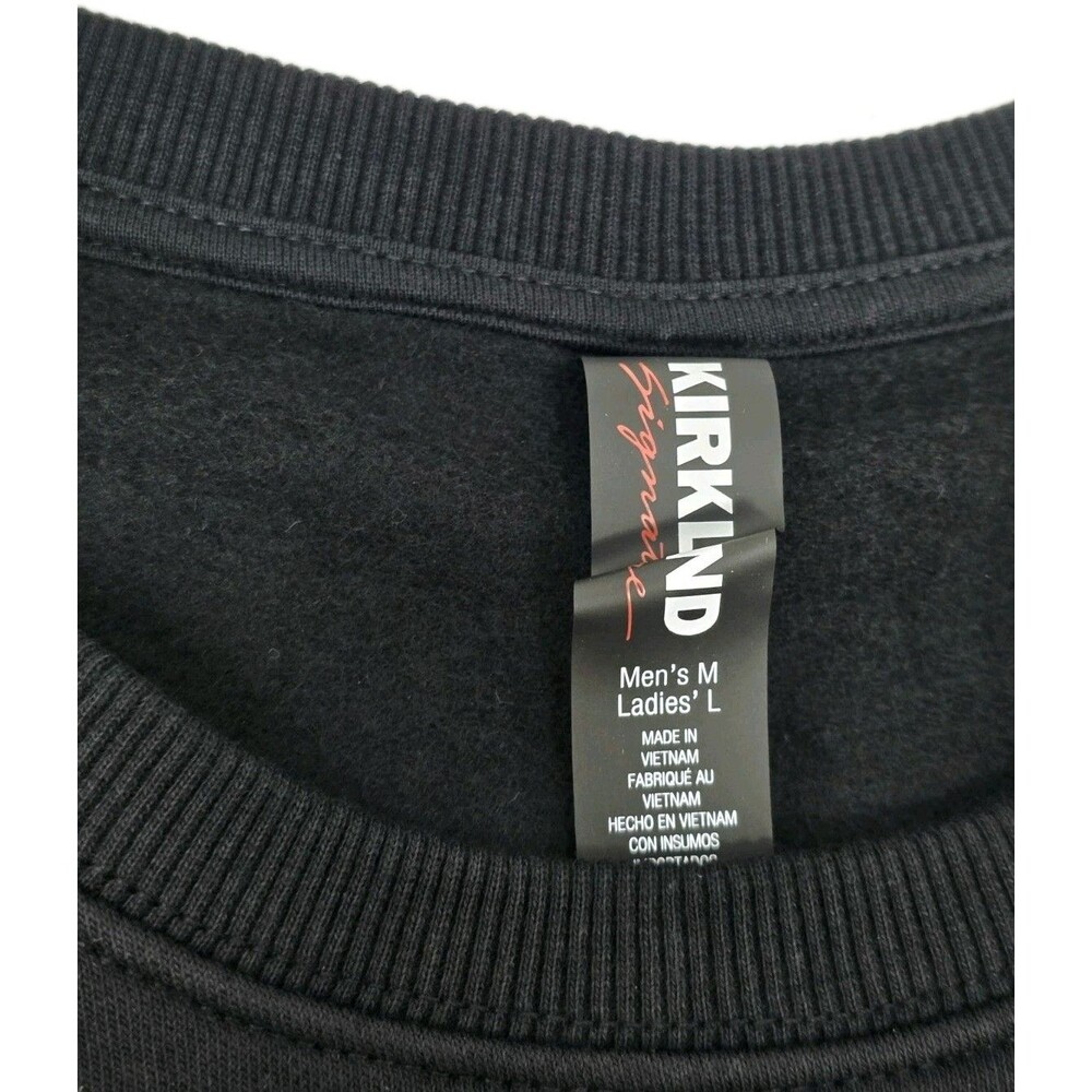 Kirkland Signature Costco Logo Crew Relaxed Black Sweatshirt Men's M, Womens L - Picture 10 of 16